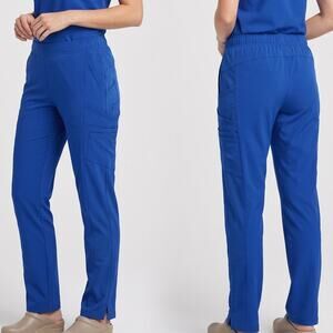 Spread Good Cheer Womens Large Royal Blue Scrub Pants